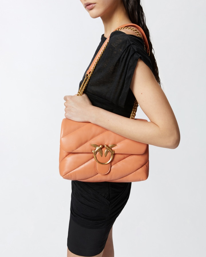 PINKO 100250A0F1D01Q 関税送料込 Classic Love Bag Icon Silk Pinko black leather bag | H-Brands