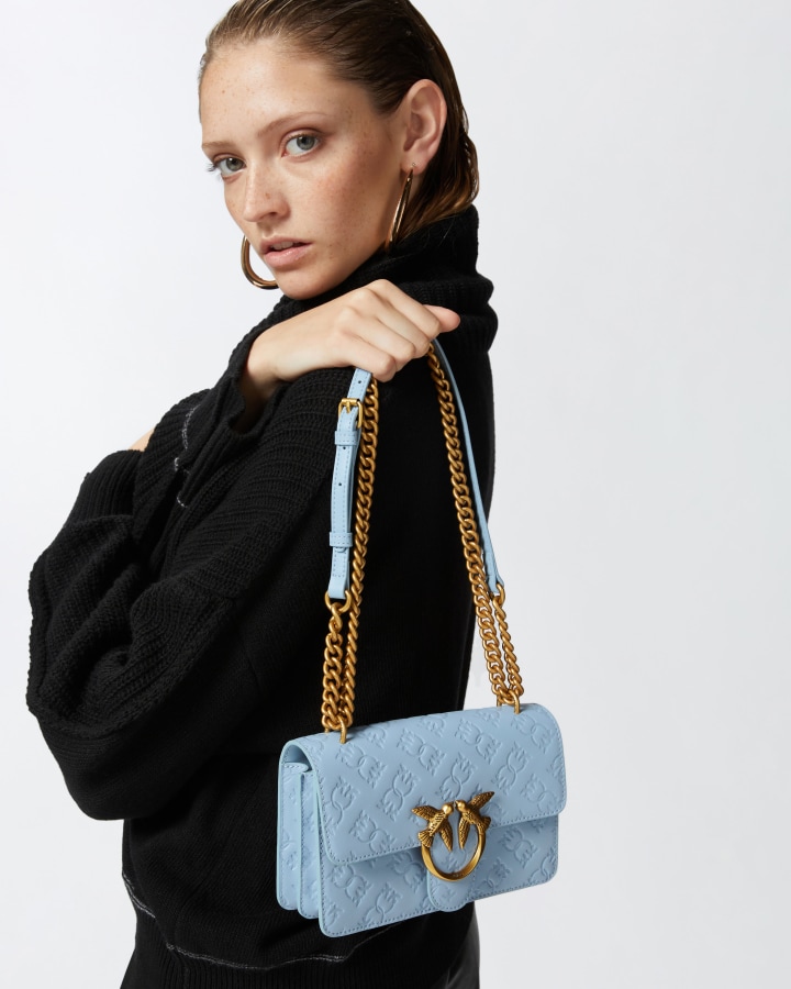 Love Bag mini crossbody bag with imprime logo Pinko Athens 9 Panepistimiou Attica Dept. Store Athens 105 64 Athens Greece