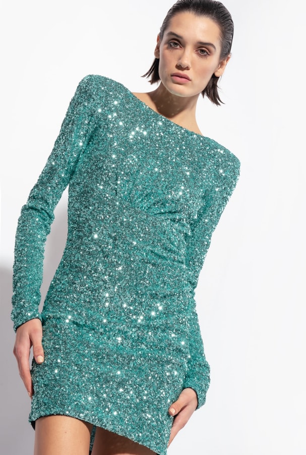 Mini robe cache c ur enti rement paillet e Pinko Paris 40