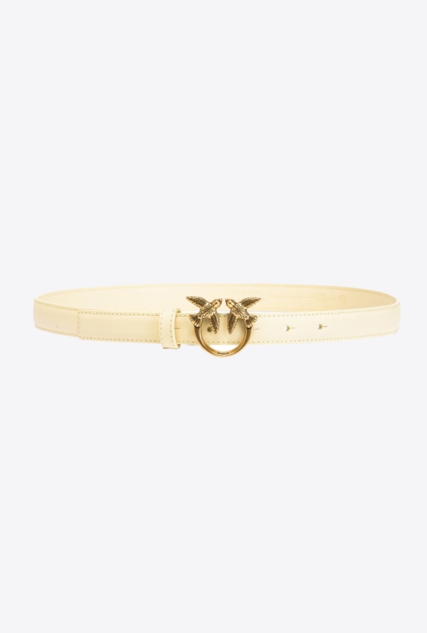 Love Birds thin leather belt 2cm Pinko Athens 9 Panepistimiou