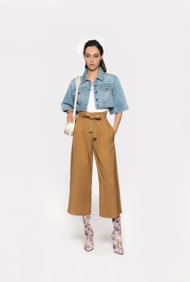 Pantalon en lin avec ceinture n ud Pinko Brescia Corso Palestro