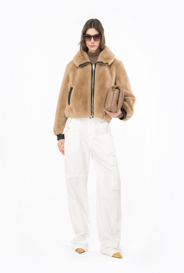 Pinko faux fur coat on sale