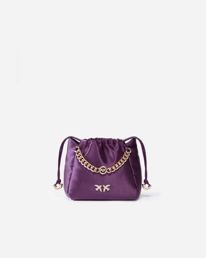 Satin mini clutch bag with chain Pinko Athens 9 Panepistimiou Attica Dept. Store Athens 105 64 Athens Greece