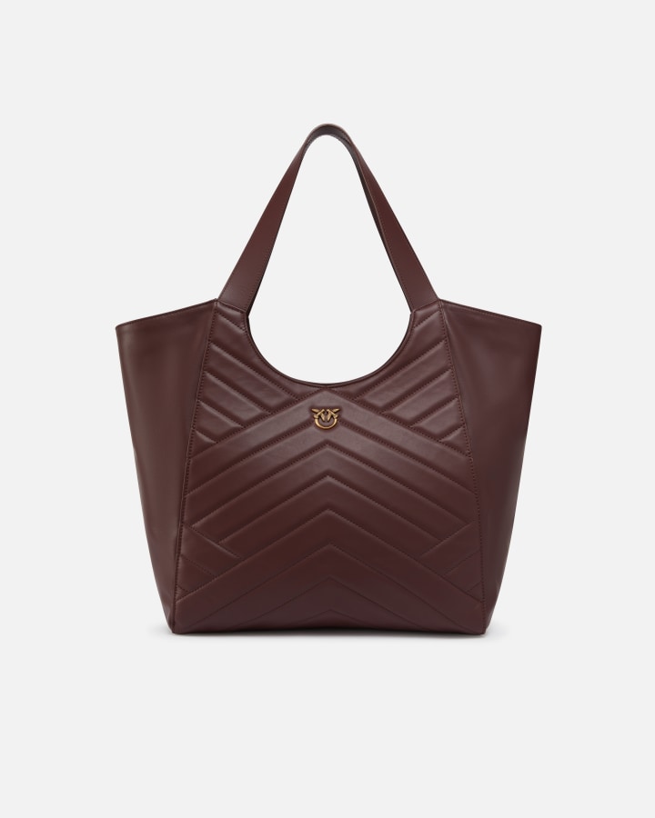 Quilted leather shopping bag with two handles Pinko Athens 9 Panepistimiou Attica Dept. Store Athens 105 64 Athens Greece